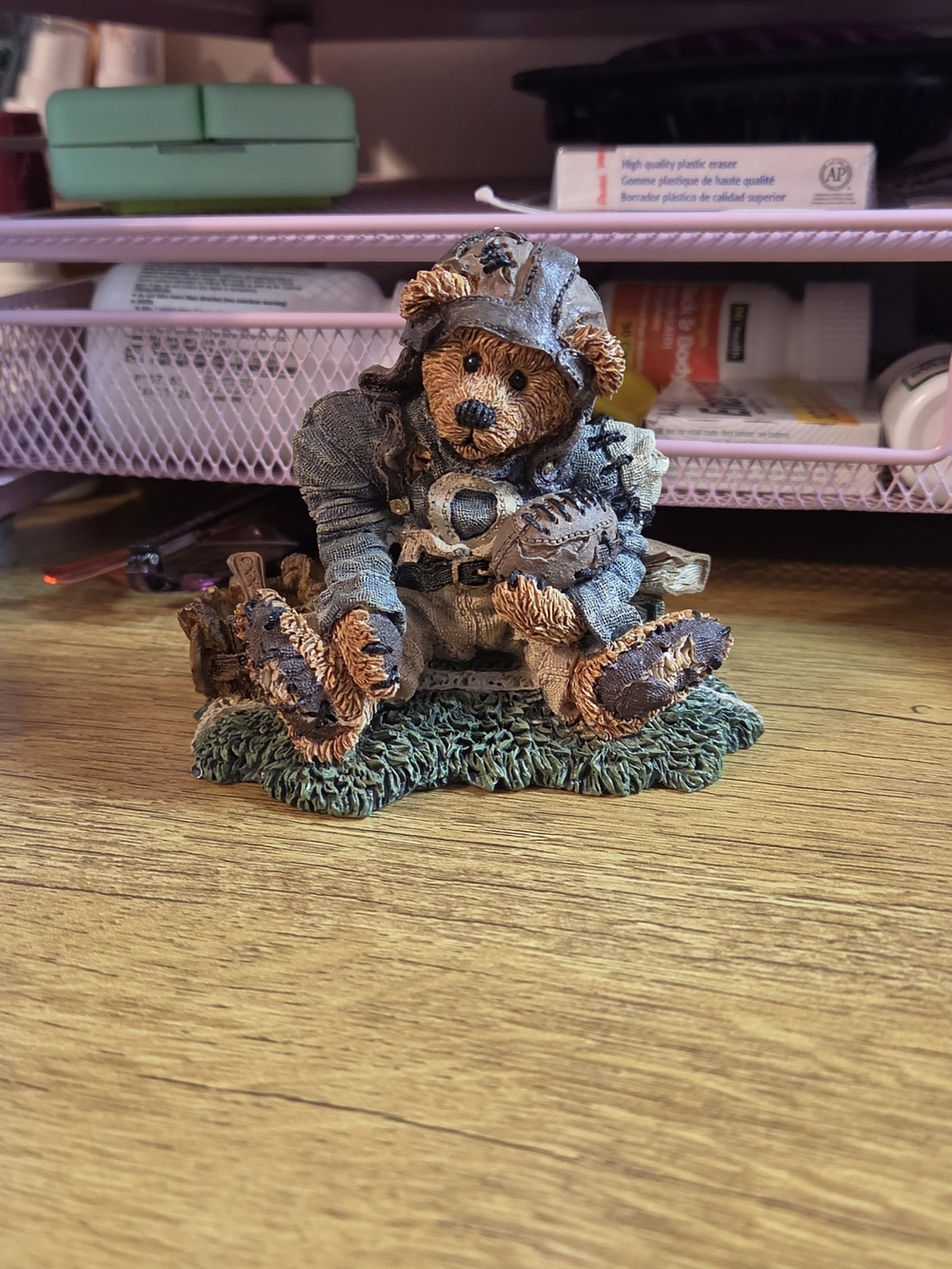Boyds Bears Brown Teddy in Gray Adventurer Outfit